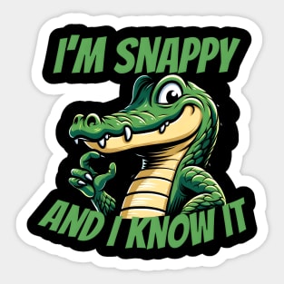 Oh Snap Alligator Sticker